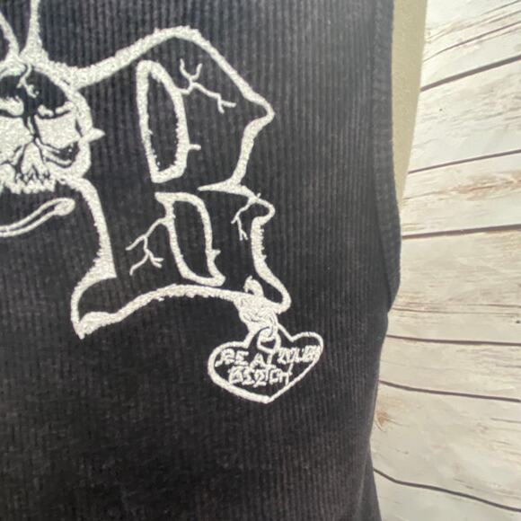 RTB Real Tough B itch In Total Control of Herself Black Graphic Bling Tank XL - Picture 9 of 11